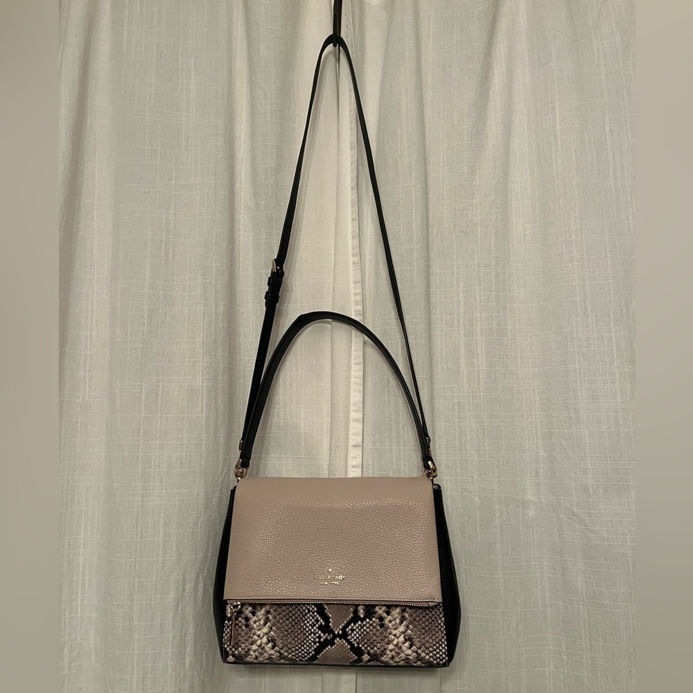 Kate Spade snakeskin purse with detachable cross-body strap